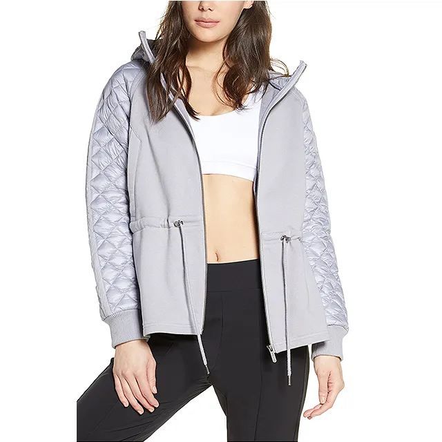 Zella Puffer Hybrid Zip Hoodie