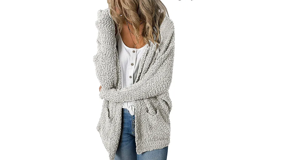 Imily Bela Fuzzy Chunky Popcorn Sherpa Cardigan