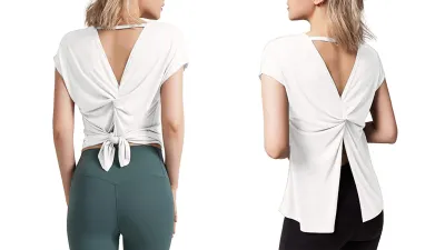 OYANUS Open Back Workout Top