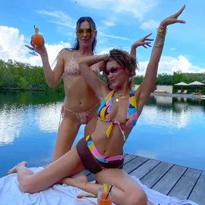 We're Loving Bella Hadid's Colorful Bikini