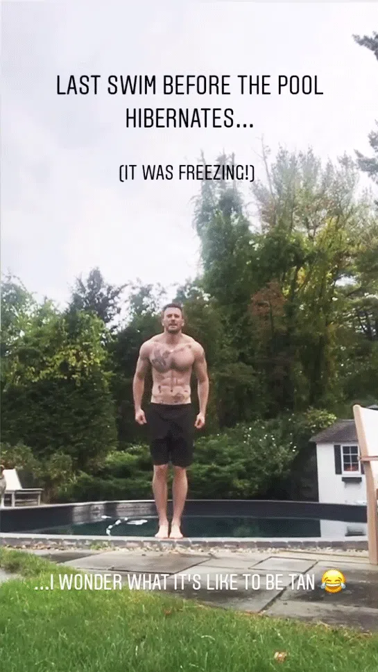 Chris Evans Shirtless Backflip Into Pool Chris Evans Shows Off Chiseled Chest While Enjoying the Last Swim of the Summer After Nude Photo Leak