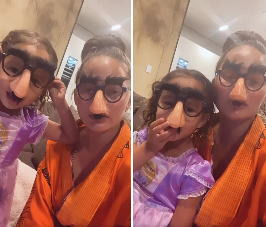 Chrissy Teigen and Luna Are Unrecognizable in Gag Glasses