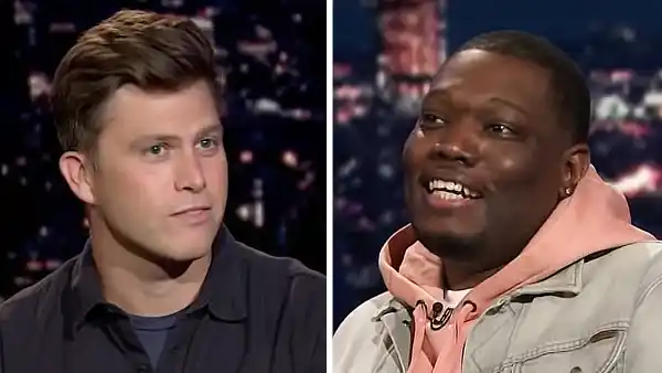 Colin Jost and Michael Che SNL’s COVID Table Read Felt Like a Podcast