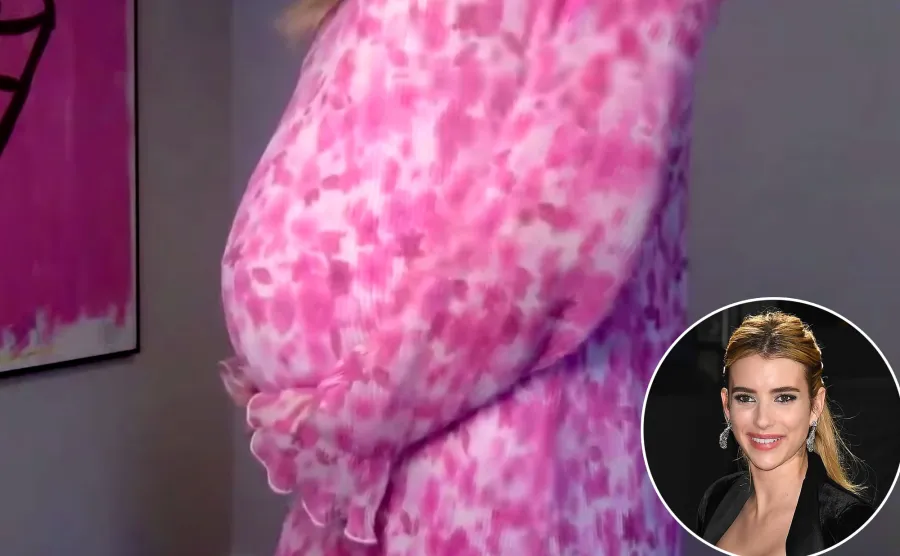 Emma Roberts Baby Bump Jimmy Kimmel Live