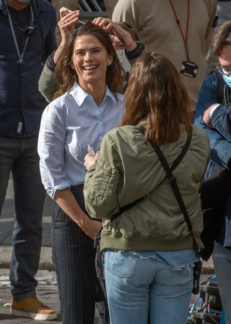 Tom Cruise and Hayley Atwell on the set of Mission Impossible 7 in Rome