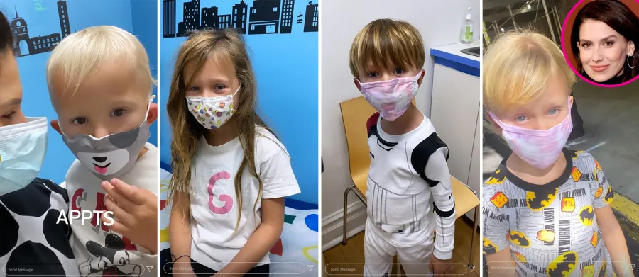 Hilaria Baldwin kids in masks