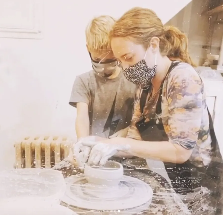 Hilary Duff Bonds With Son Luca, 8, During Pottery-Making ‘Date Night’: Pics