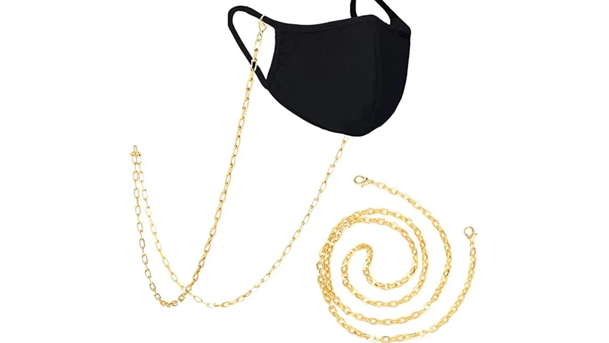 IDesign 2 Pcs Face Mask Holder Chain Necklace
