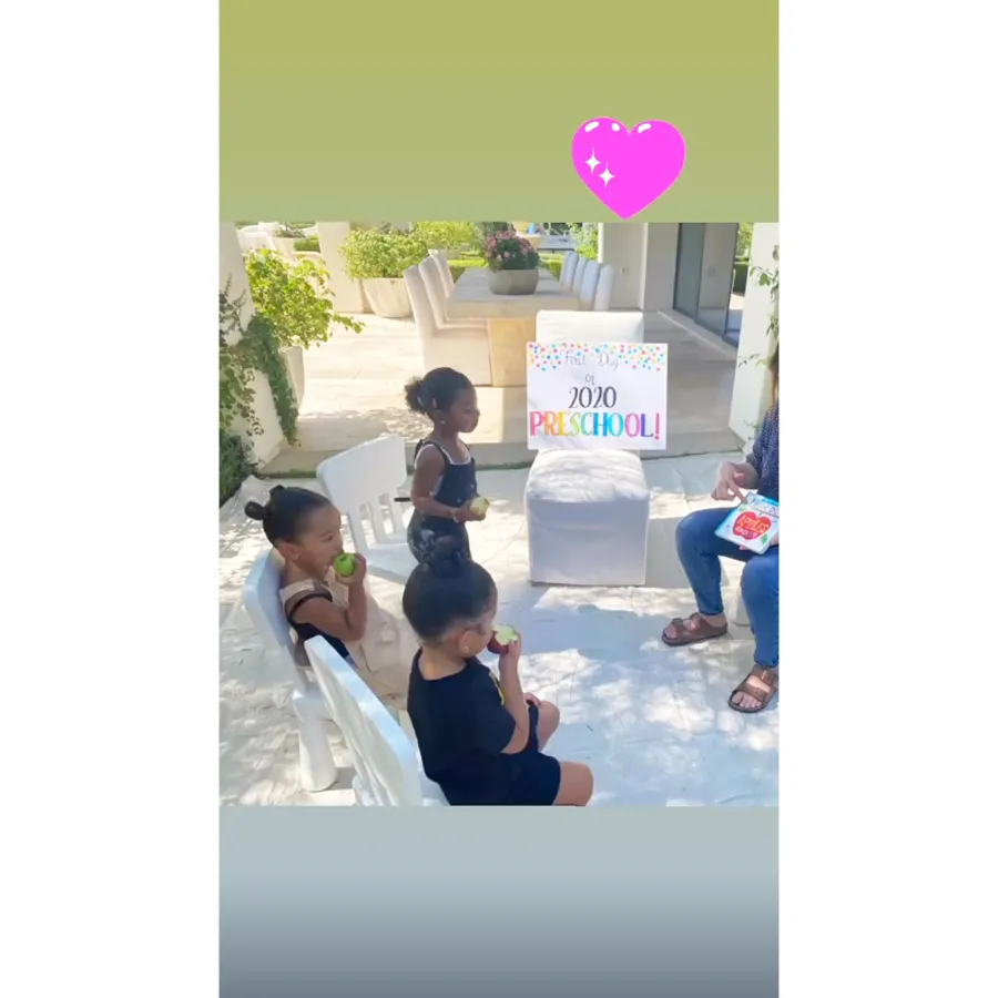 Stormi Webster Chicago West and True Thompson Inside the Kardashian Jenner Kids First Day of Preschool