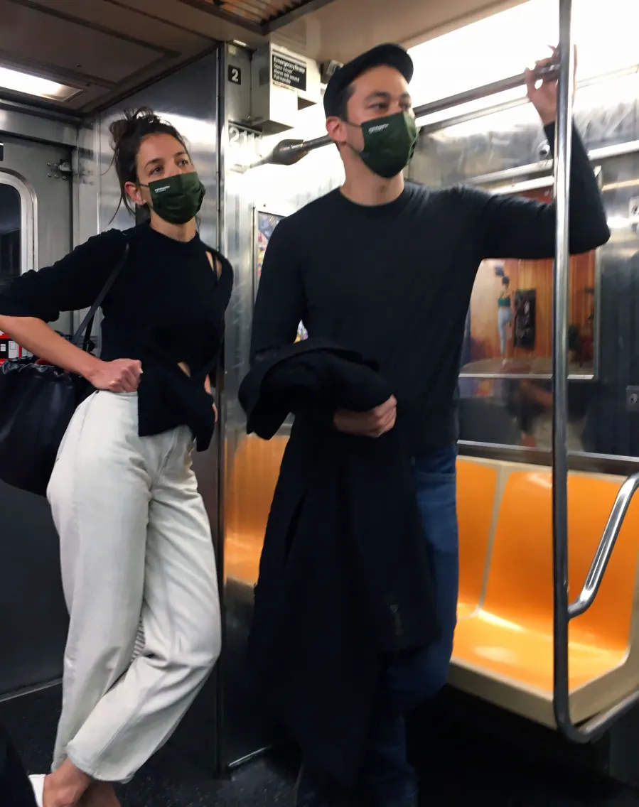 Katie Holmes and BF Emilio Vitolo Jr. Ride Bikes in Style