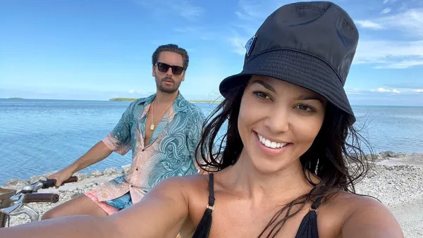 Kourtney Kardashian Poses for Cozy Vacation Pics With Scott Disick
