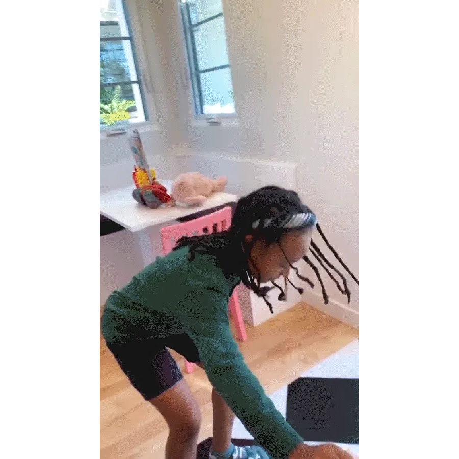 Zhuri Cleaning the Floor LeBron James Gives Daughter Zhuri Epic Playhouse for Her Sixth Birthday