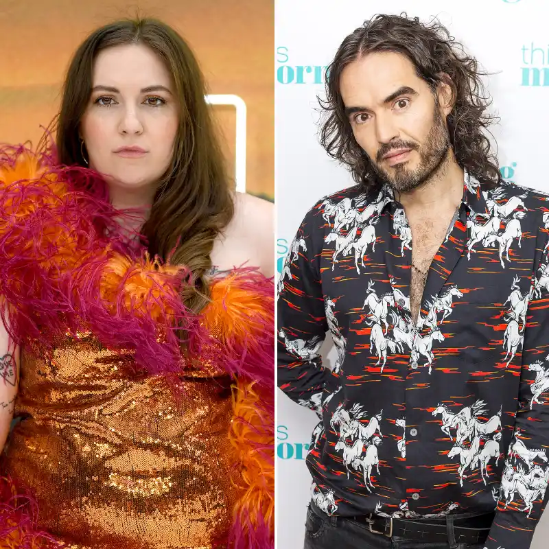Lena Dunham and Russell Brand Gala