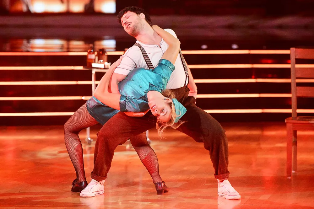 Monica Aldama and Val Chmerkovskiy on Dancing With the Stars Val Chmerkovskiy Jokes About the Silver Lining of Being Eliminated From Dancing With The Stars
