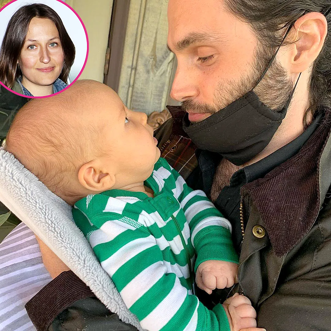 Penn Badgley Holds His Domino Kirke Baby Boy Sweet Father-Son Shot