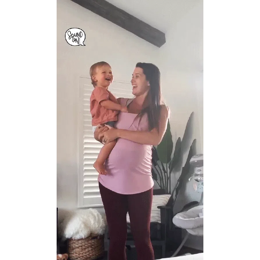 Pregnant Jade Roper Son Brooks Bouncing On Her Baby Bump