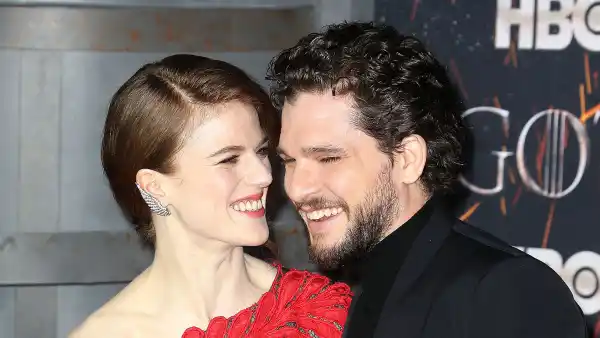 Rose Leslie and Kit Harington attend the Game of Thrones season eight premiere Pregnant Rose Leslie Cant Wait to Meet Her and Kit Harington Baby