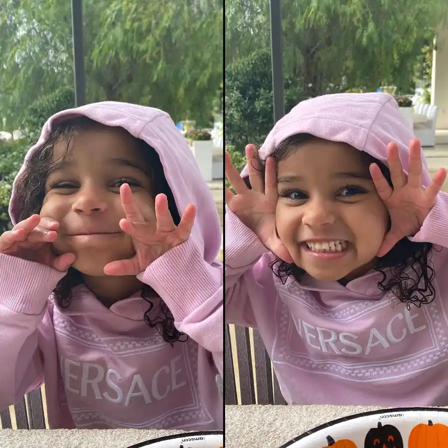 Rob Kardashian and Blac Chyna Daughter Dream Funny Face