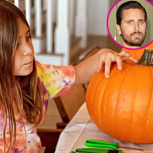 Scott Disick and More Celeb Parents Carving Pumpkins With Kids p