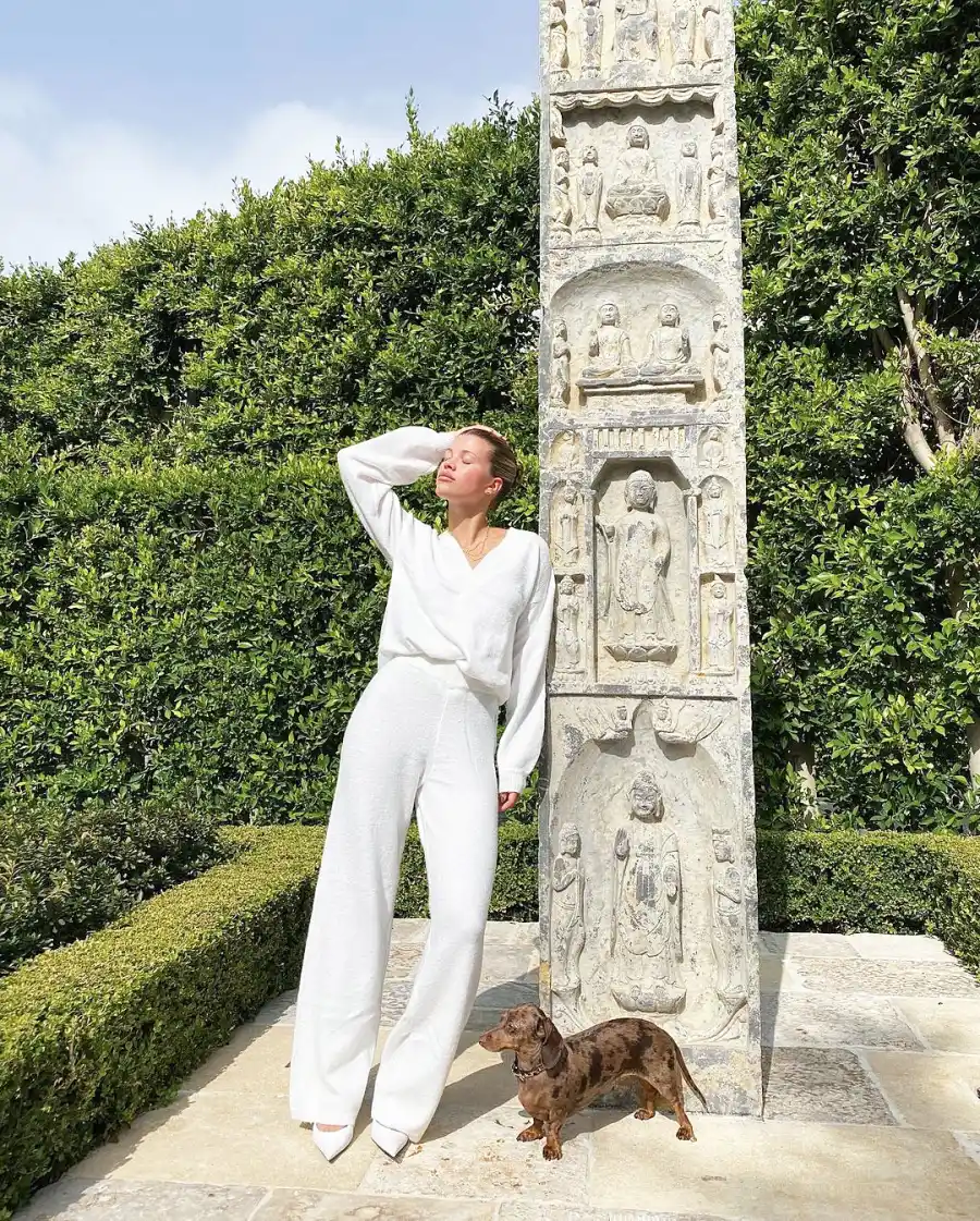 Sofia Richie Stuns In PrettyLittleThing Posing With Her Dog