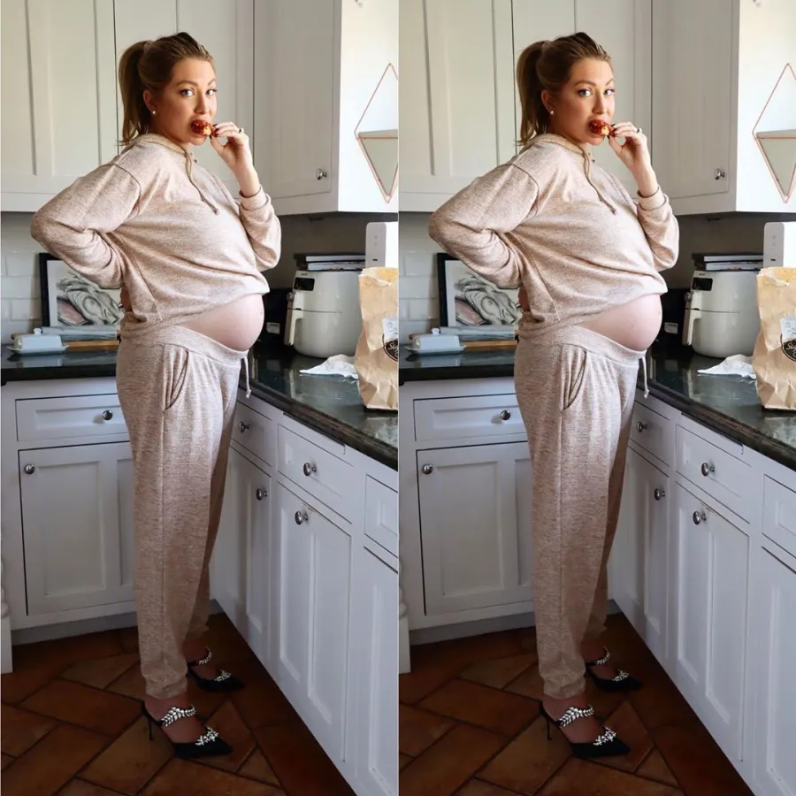 Stassi Schroeder Baby Bump Eating Wearing Sweats