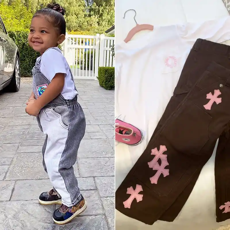 Stormi Webster Rocks a Custom Chrome Ensemble: 'These Are Fire'