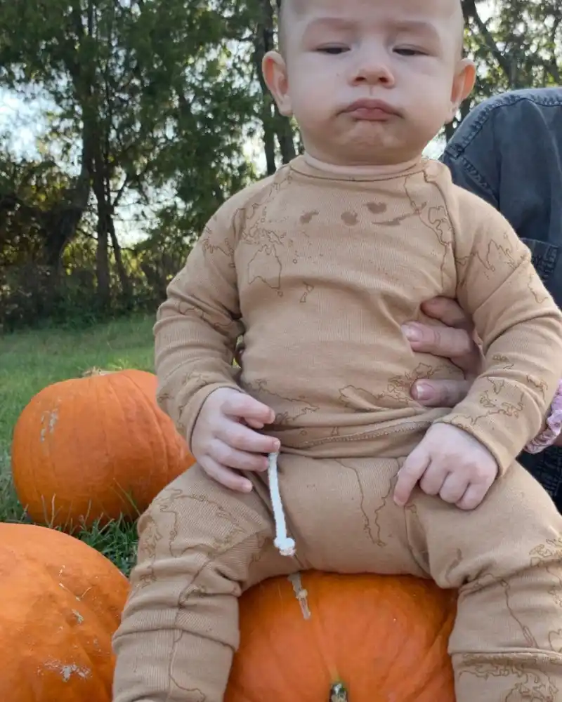 Thomas Ravenel son in pumpkin patch