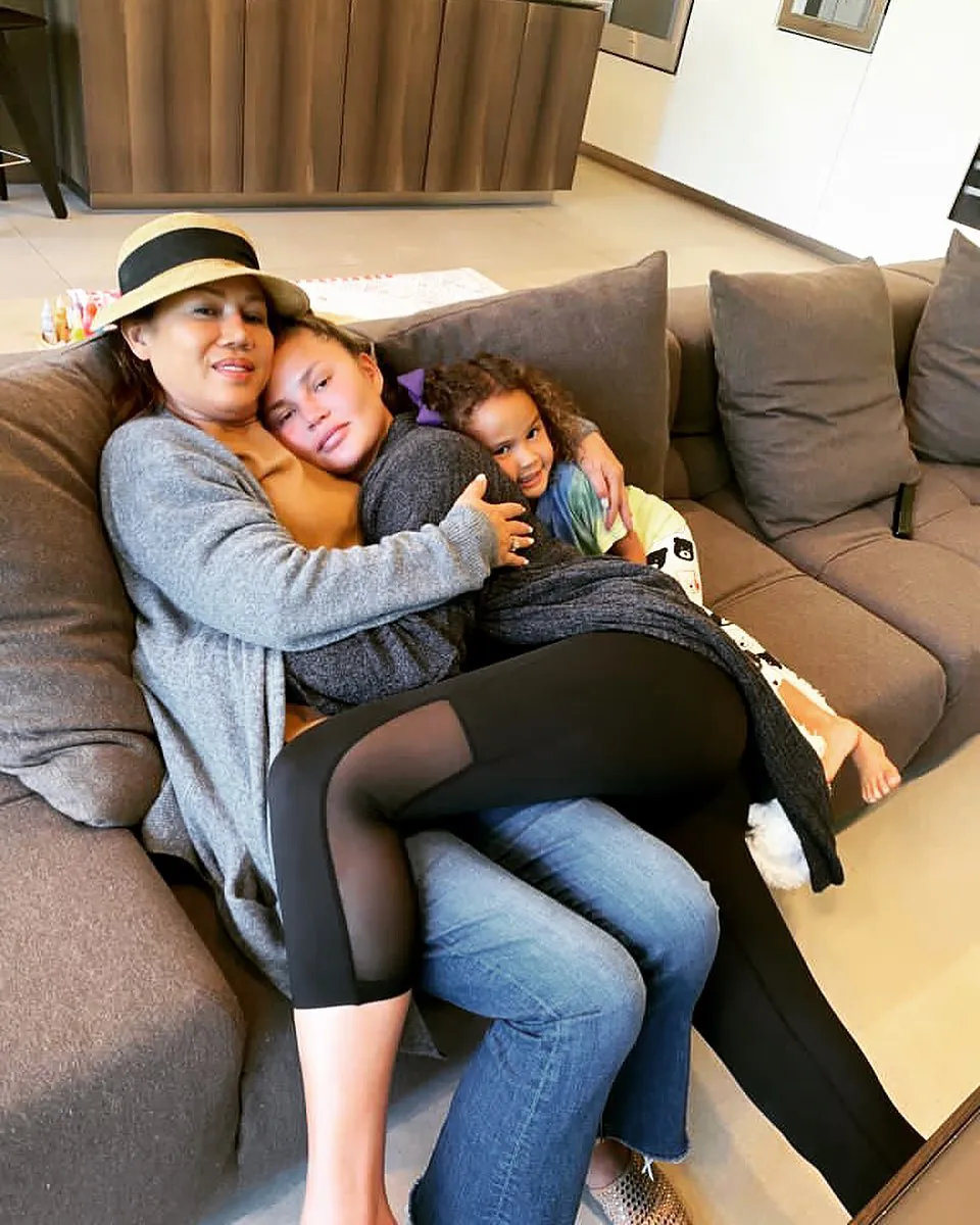 Chrissy Teigen Hugs Mom and Daughter Luna After Sharing ‘Hardest 4 Days of My Life’