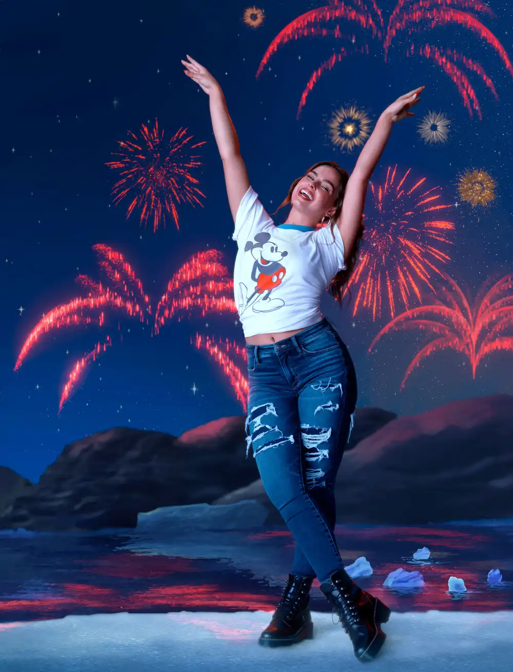 Addison Rae Duets Mickey Mouse on TikTok for the AE x Disney Holiday Collab