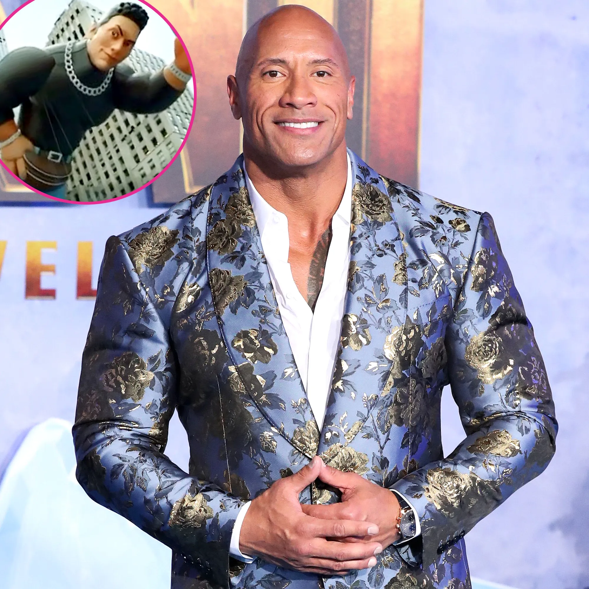 Dwayne The Rock Johnson Reacts Thanksgiving Parade Fanny Pack Balloon