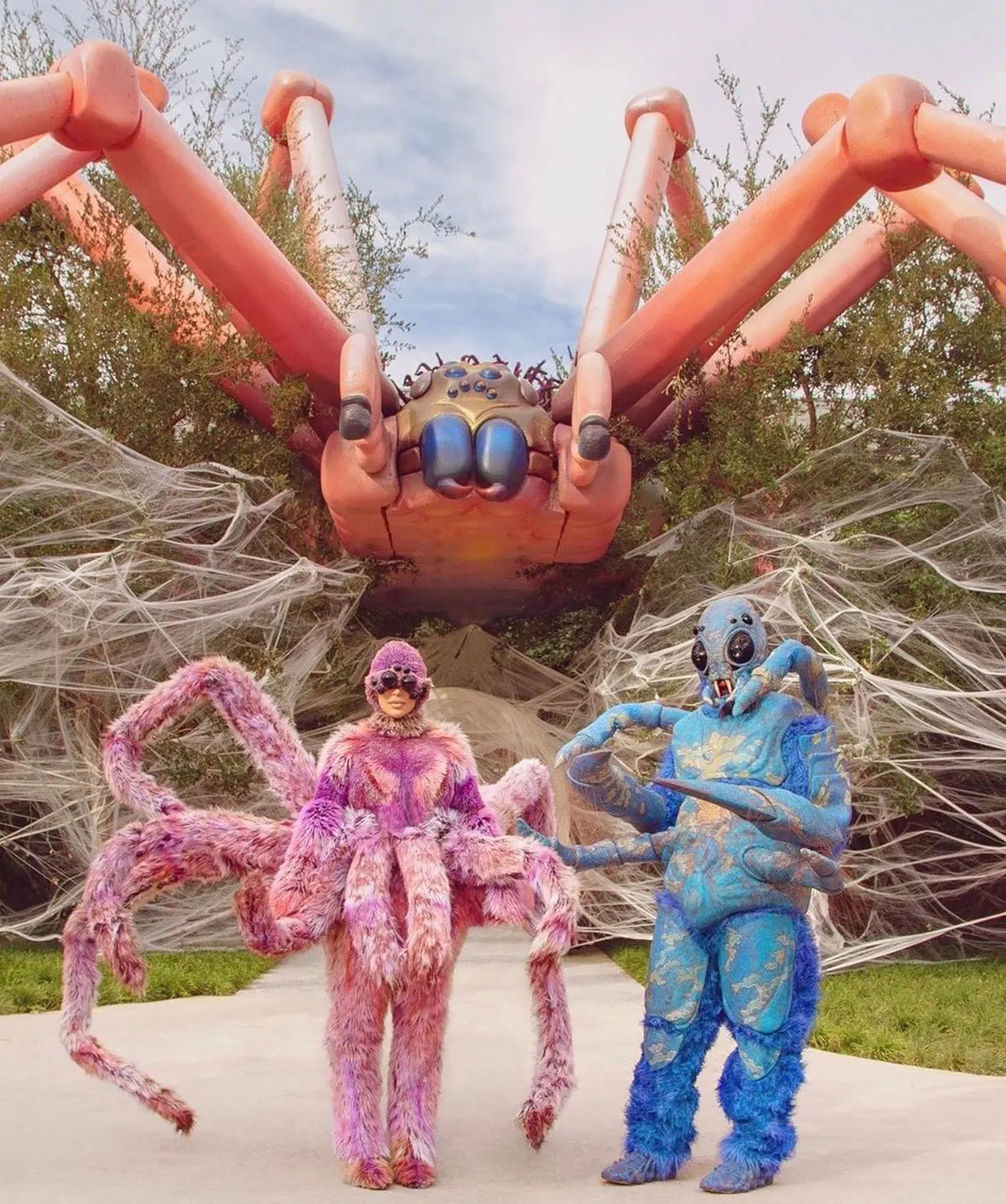 Kim Kardashian and Kanye West Dress as Spiders Celebrating Halloween With 4 Kids: Pics