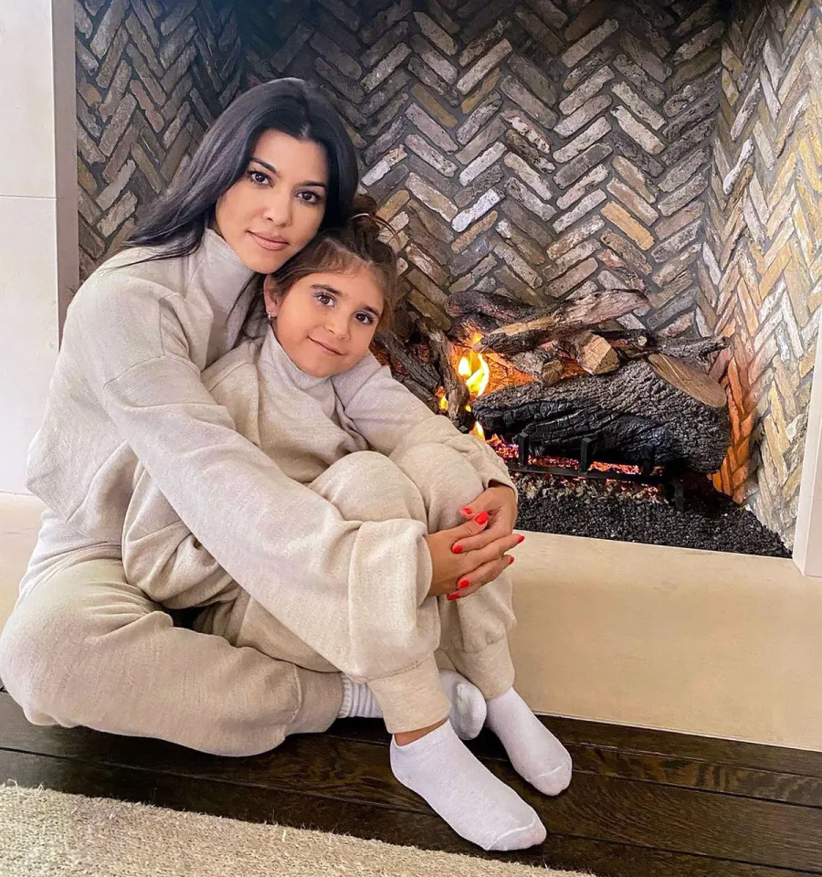 Kourtney Kardashian and Penelope Disick Match in Designer Sweats