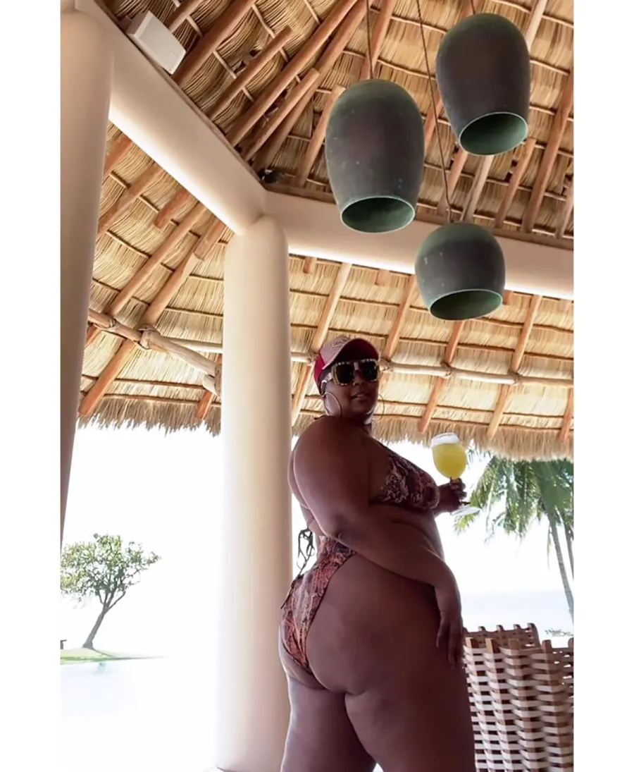 Lizzo Shakes Her Booty in an Itty-Bitty Animal Print Bikini
