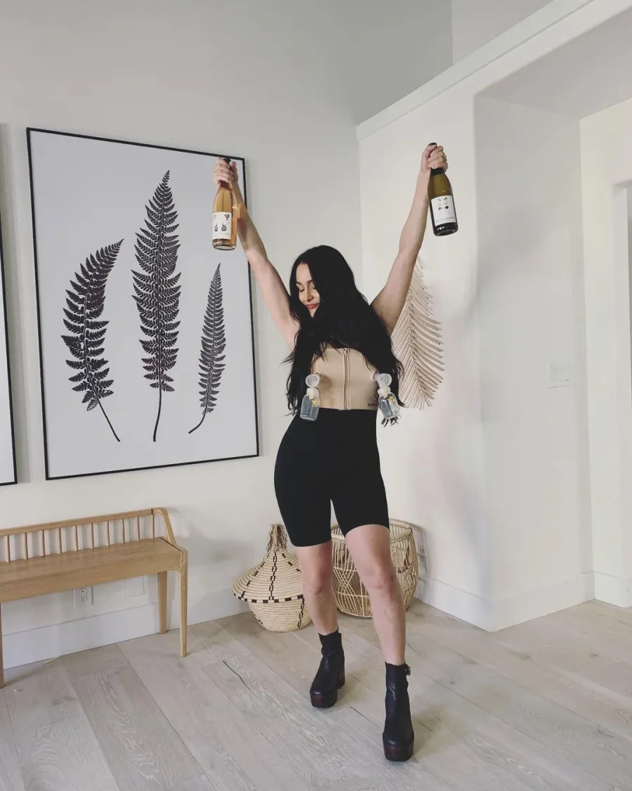 Nikki Bella Pumping Breast Milk Wine