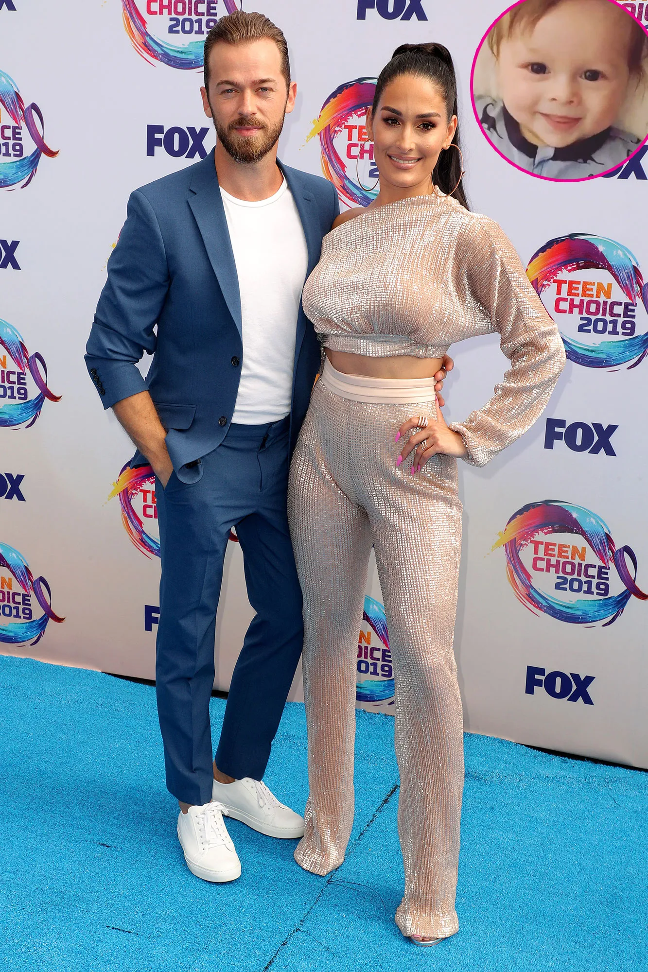 Nikki Bella and Son Matteo Celebrate Artem Chigvintsev DWTS Win