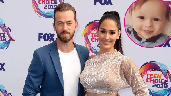 Nikki Bella and Son Matteo Celebrate Artem Chigvintsev DWTS Win