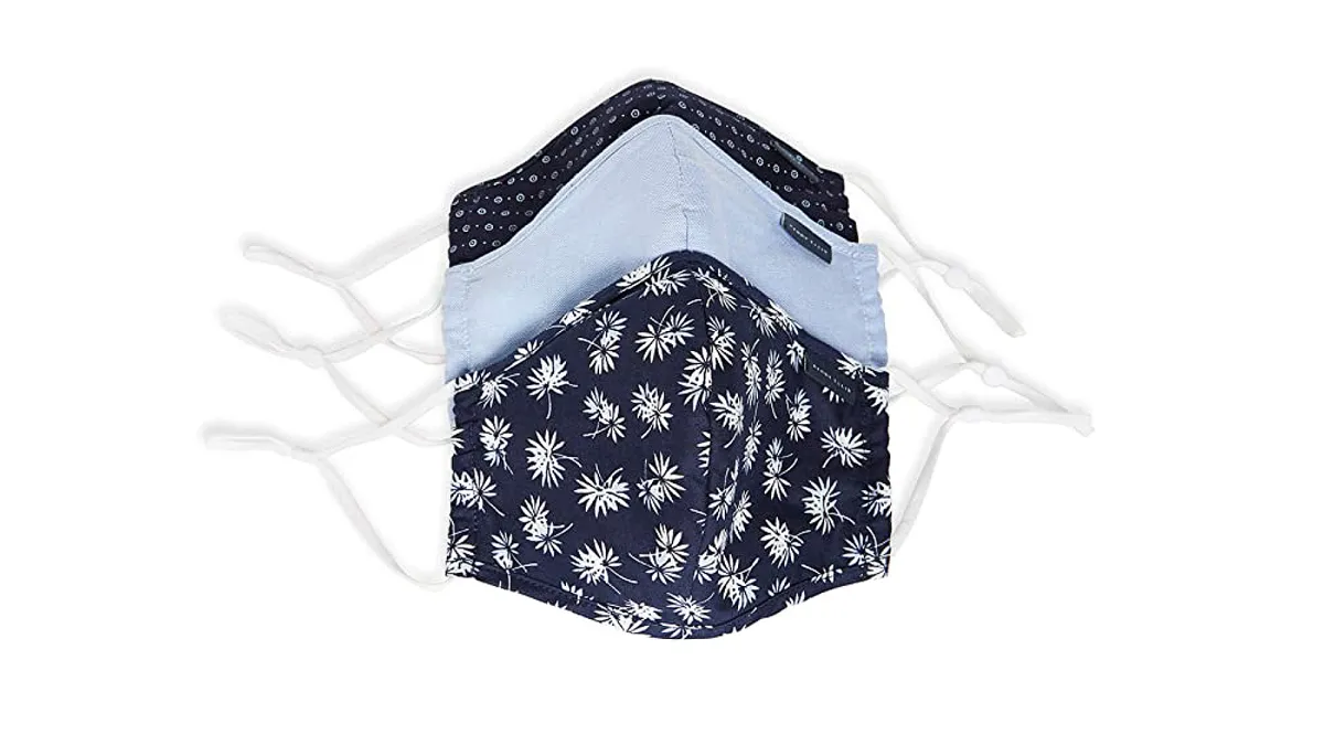 Perry Ellis Reusable Rounded Woven Fabric Face Masks