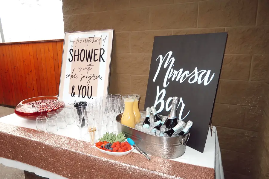 Refreshments Nicole Franzel and Victor Arroyo bridal shower