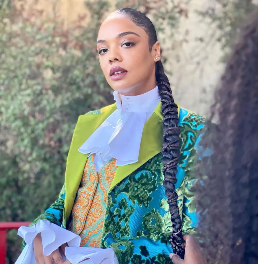 Tessa Thompson Rocks the Most Intricate Long Braid