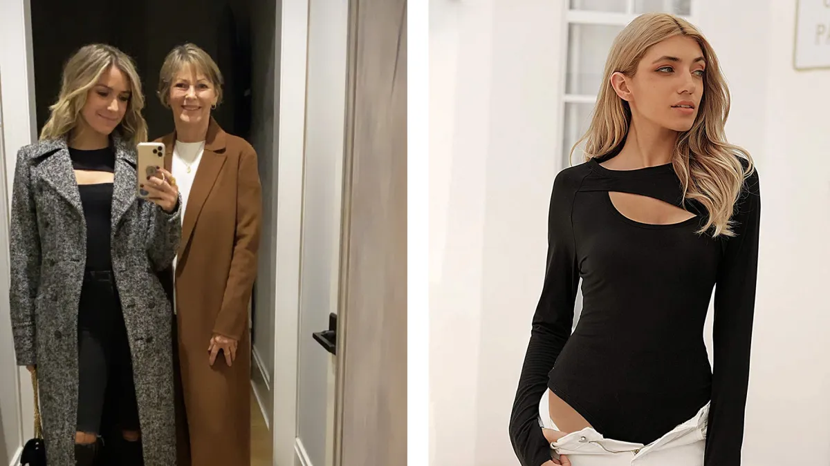 Blooming Jelly Long-Sleeve Cutout Bodysuit