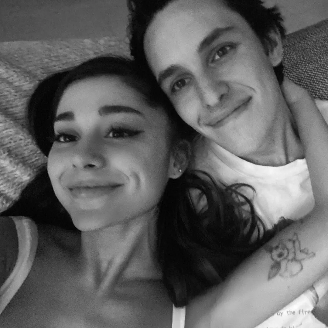 Ariana Grande Is Engaged to Boyfriend Dalton Gomez Black and White