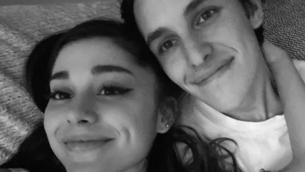 Ariana Grande Is Engaged to Boyfriend Dalton Gomez Black and White