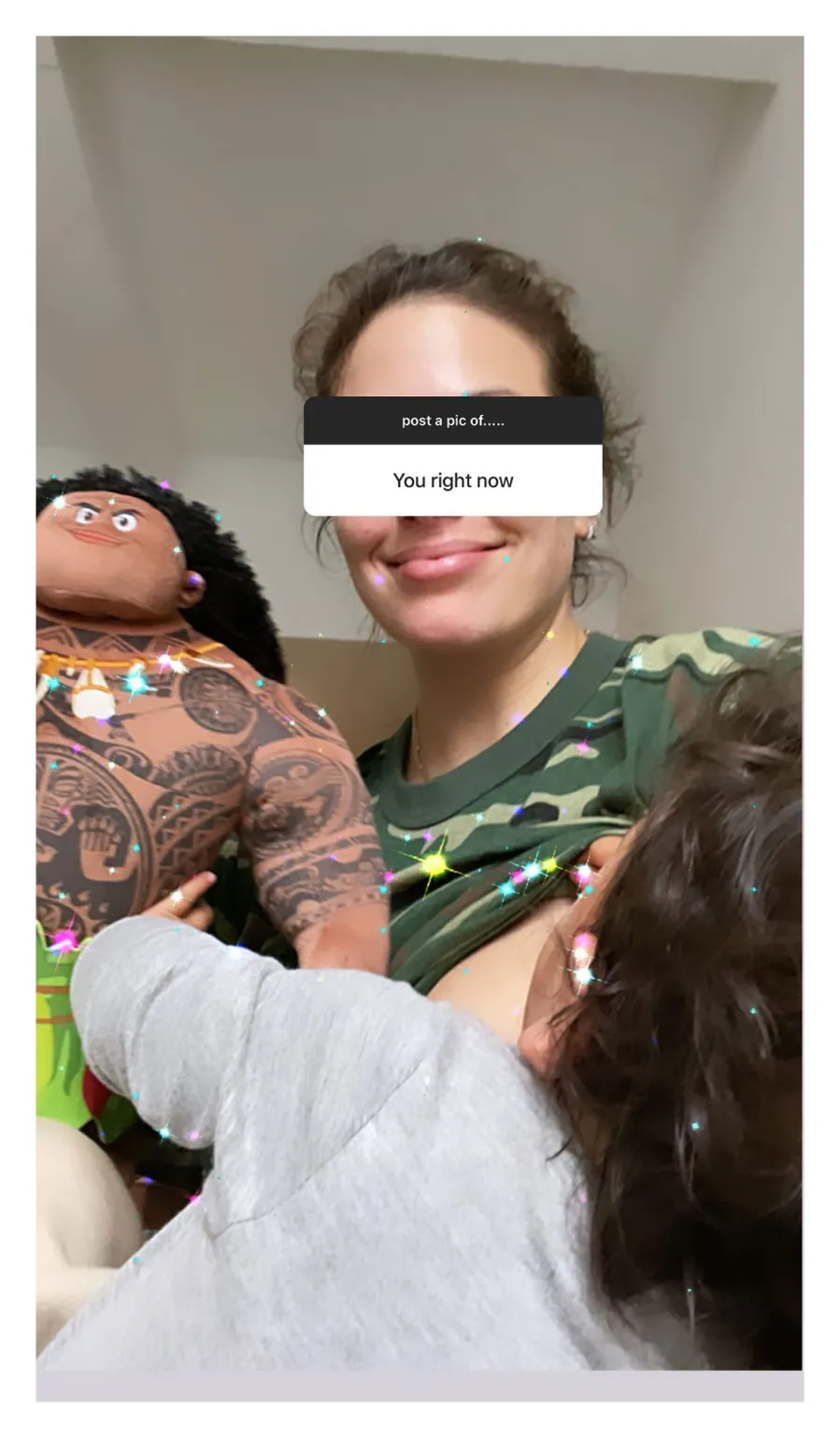 Ashley Graham Breast Feeding Isaac Maui Disney