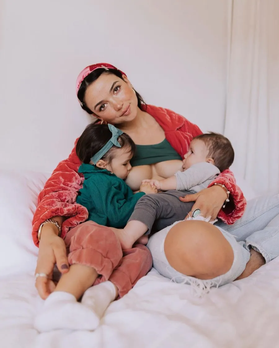 Bekah Martinez Breast-Feeds Both Children in Sweet Shot