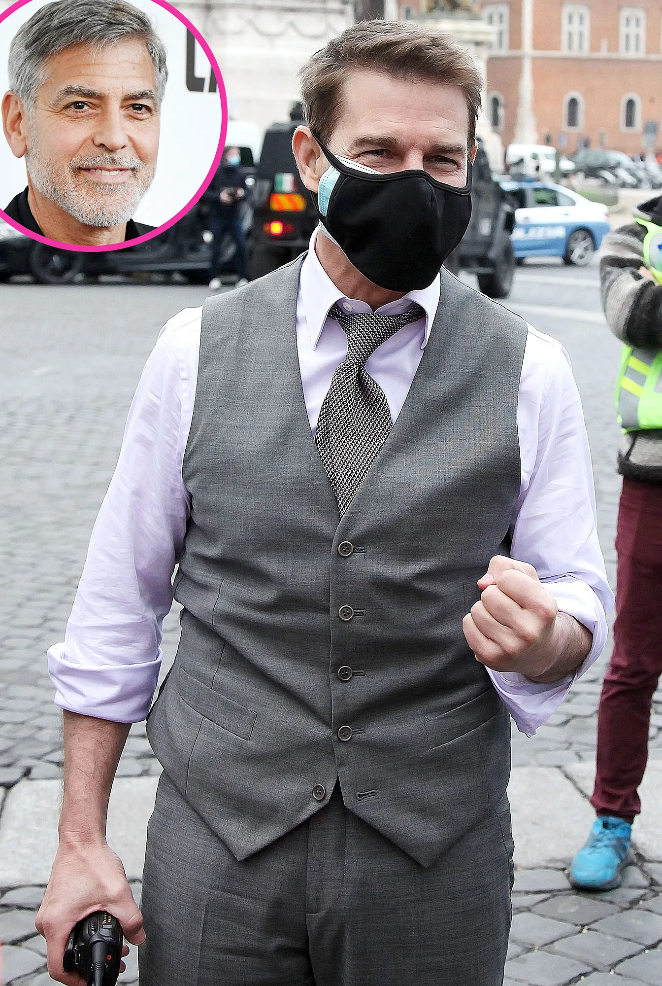 Celebrities React Tom Cruise Mission Impossible 7 COVID Rant George Clooney