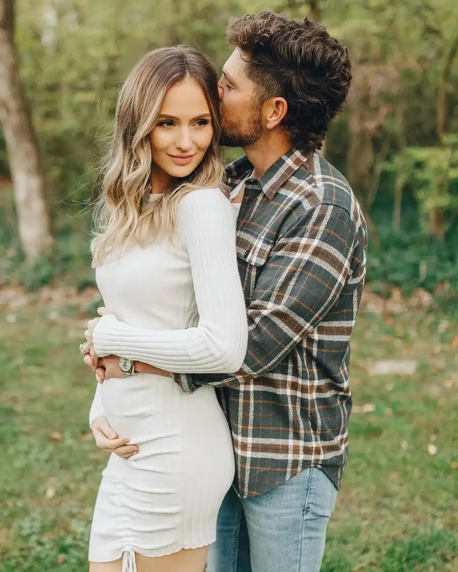 Chris Lane Cradles Pregnant Lauren Bushnell Baby Bump