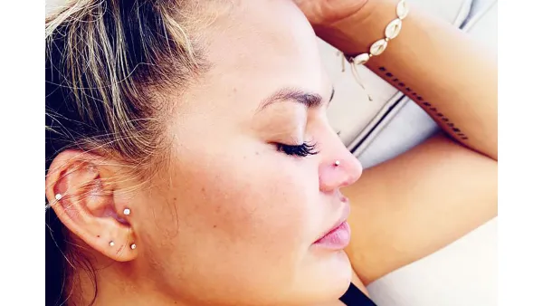Chrissy Teigen's New Nose Piercing Didn't Go Exactly as Planned