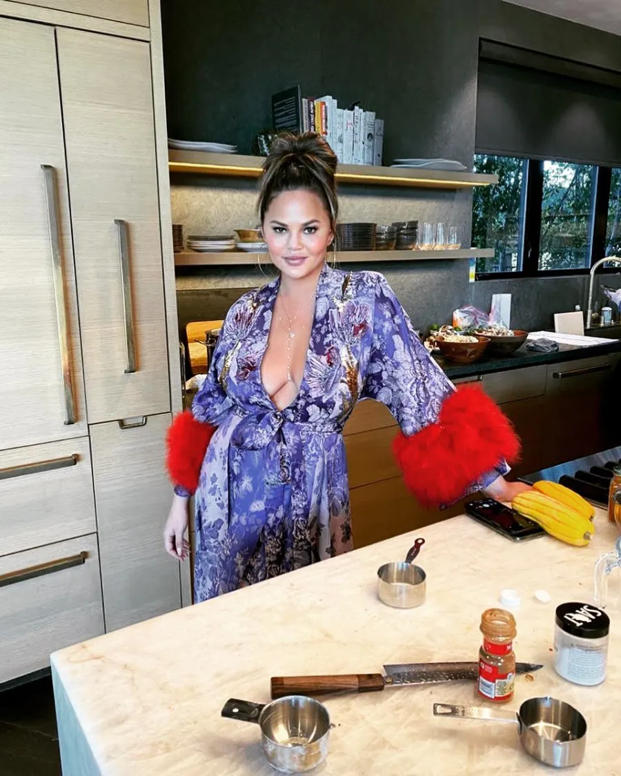 Chrissy Teigen cooking