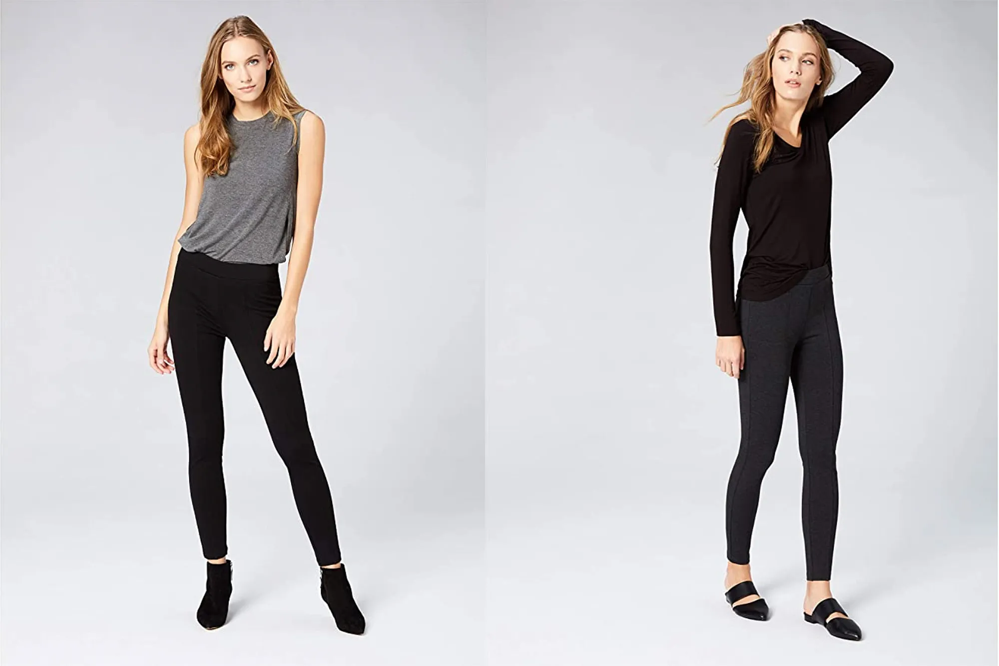 Daily Ritual Women's Seamed Front, 2-Pocket Ponte Knit Legging