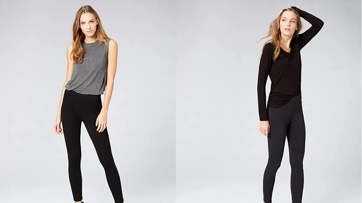 Daily Ritual Women's Seamed Front, 2-Pocket Ponte Knit Legging